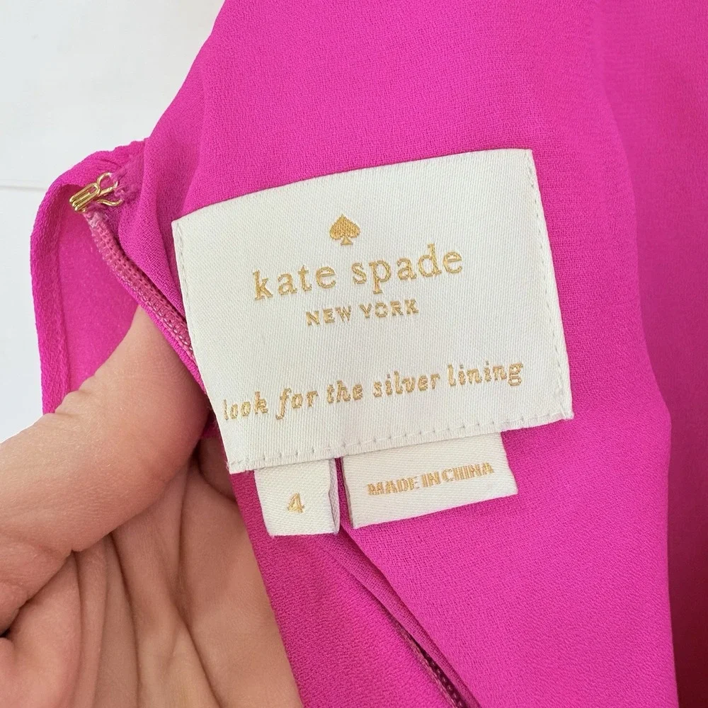 Kate Spade Scenic Route Ruffle Mini Dress Women‎ 4 Boganvilea